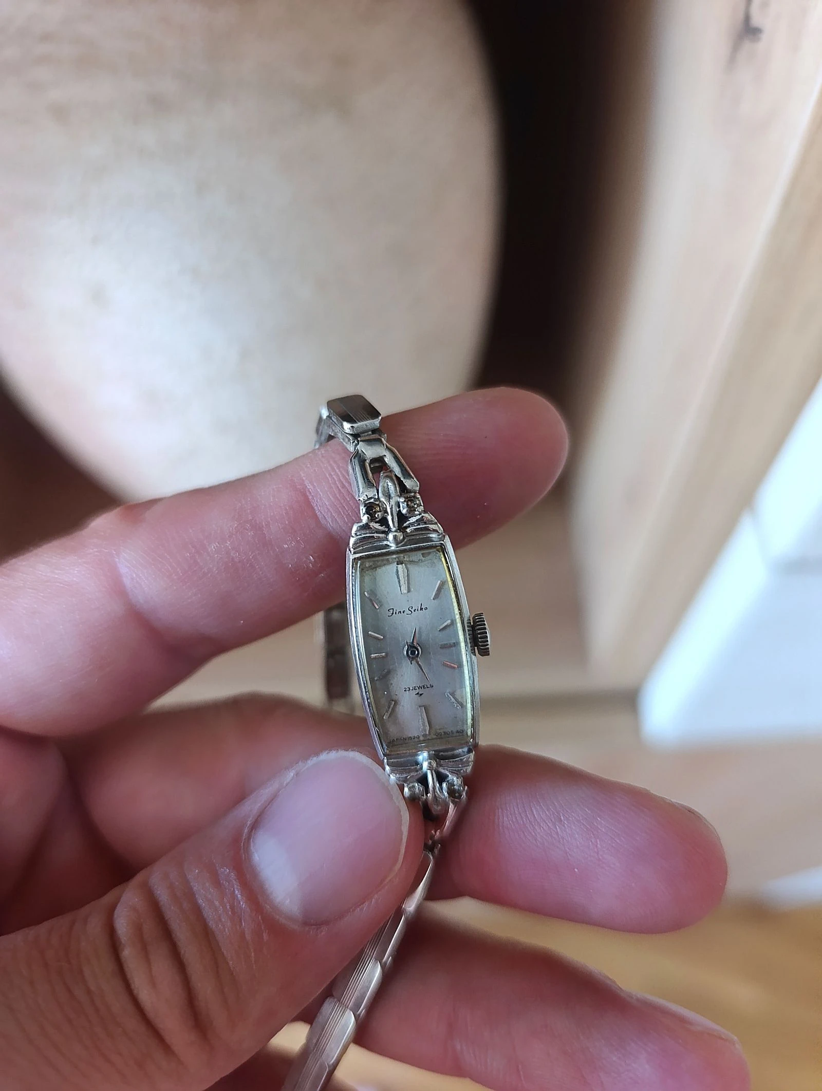 Reloj Seiko mecánico oro blanco 